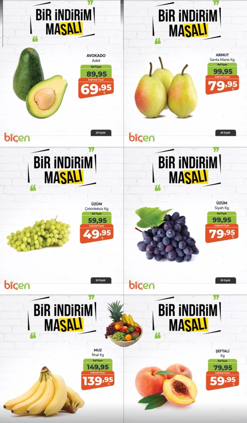 Biçen Market 29 Eylül 2026 Halk Günü İndirimleri