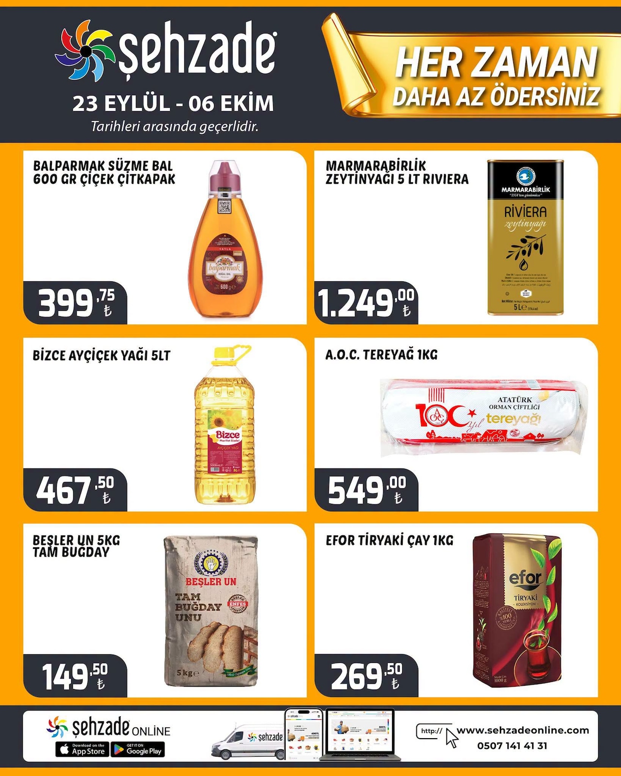 Şehzade Market 23 Eylül 2026 İndirim Broşürü