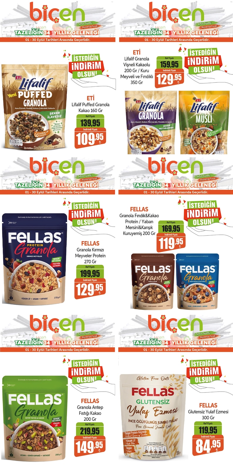 Biçen Market 1 Eylül 2026 İndirim Broşürü