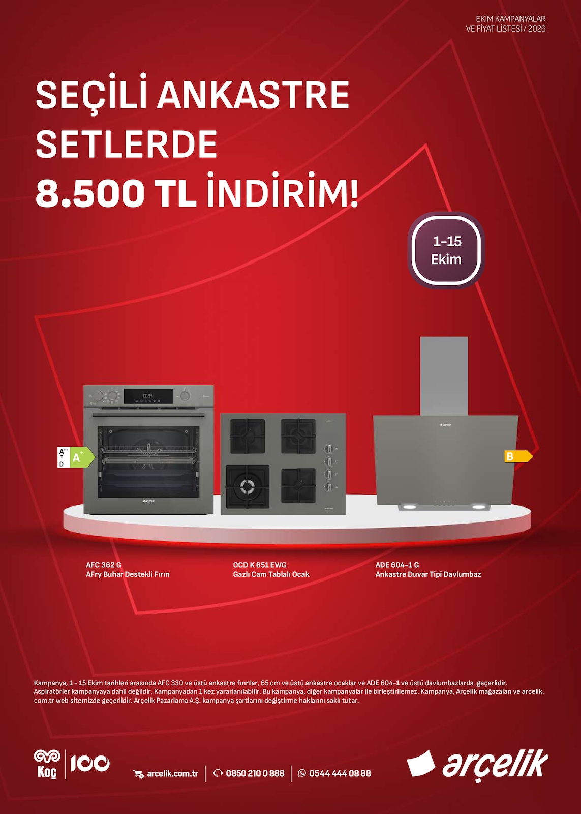 Arçelik 1 Ekim 2026 Ankastre Broşürü
