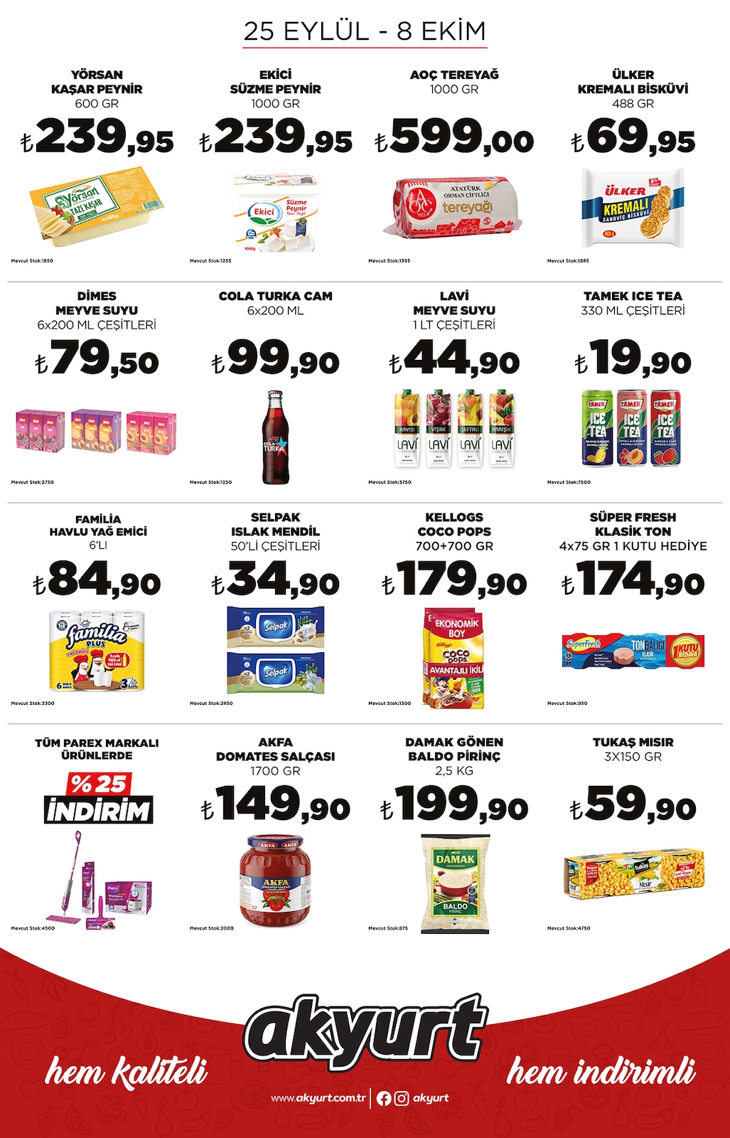 Akyurt  Süpermarket 25 Eylül 2026 İndirim Broşürü