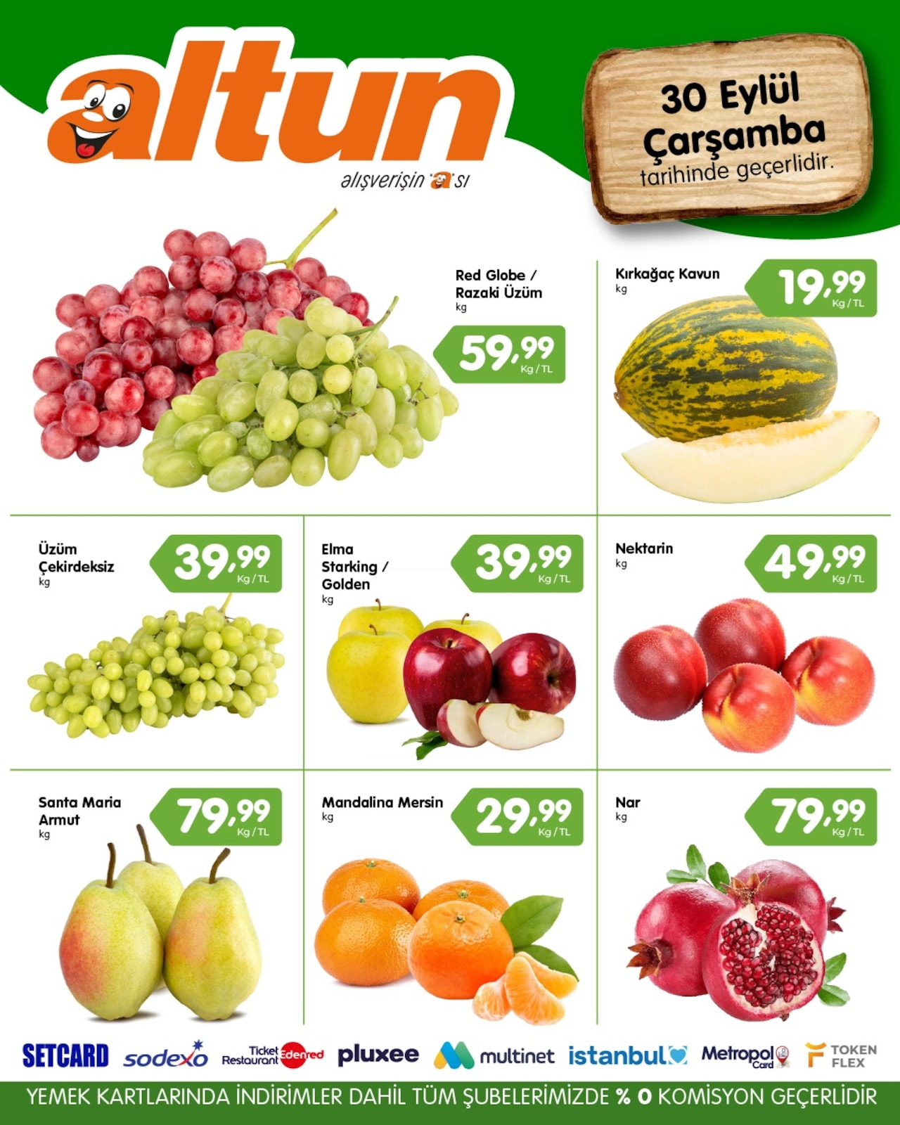 Altun Market 30 Eylül 2026 Manav İndirim Broşürü