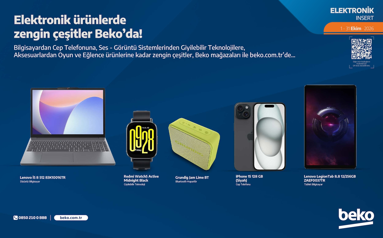 Beko 1 Ekim 2026 Elektronik Broşürü