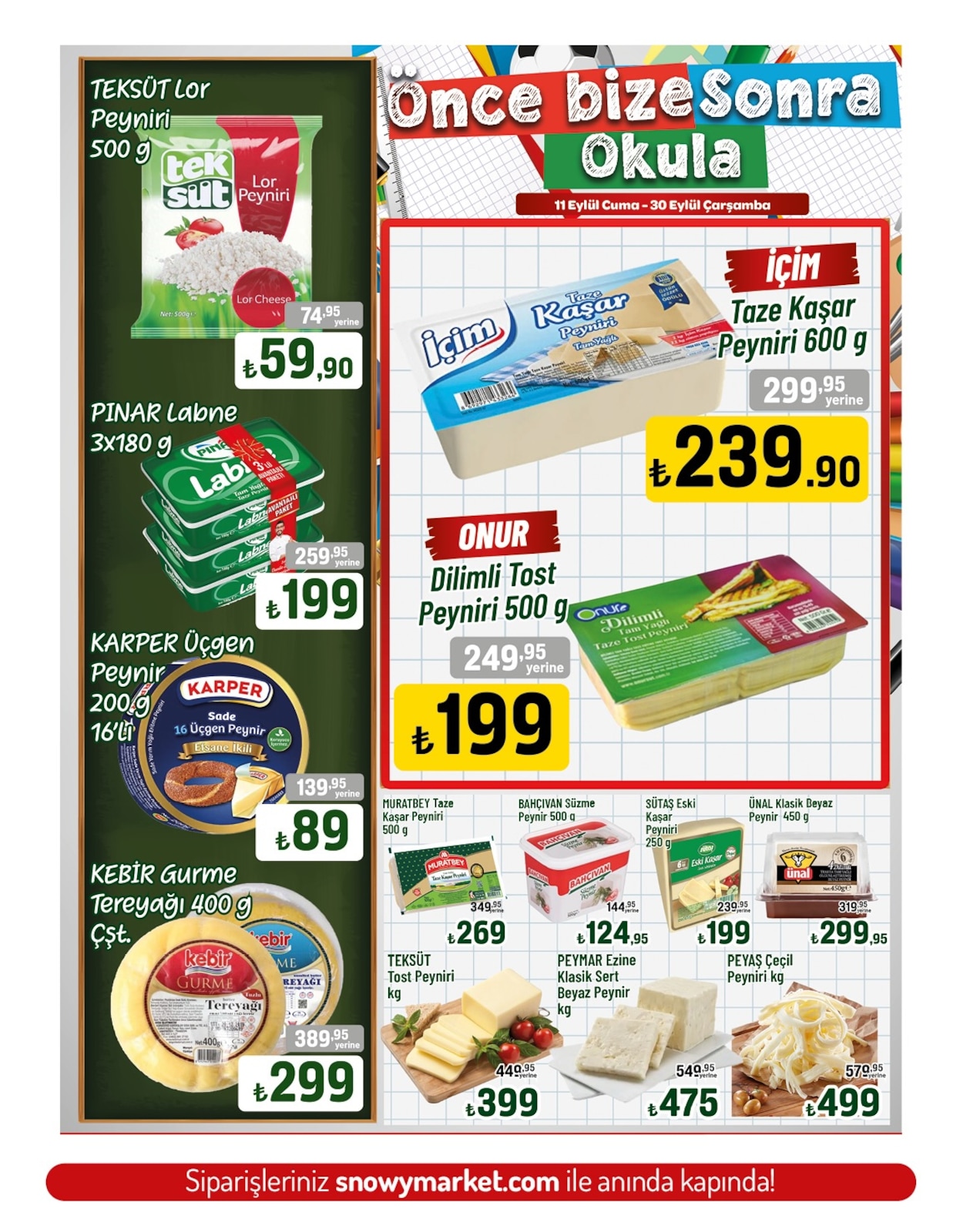 Snowy Market 11 Eylül 2026 İndirim Broşürü