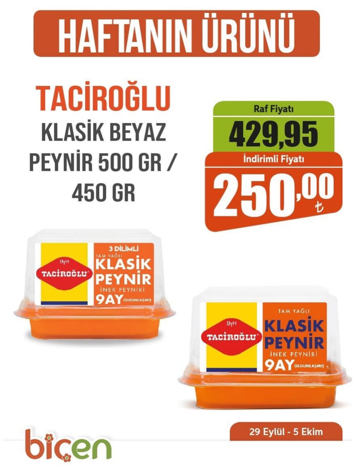 Biçen Market 29 Eylül 2026 Haftanın Ürünü