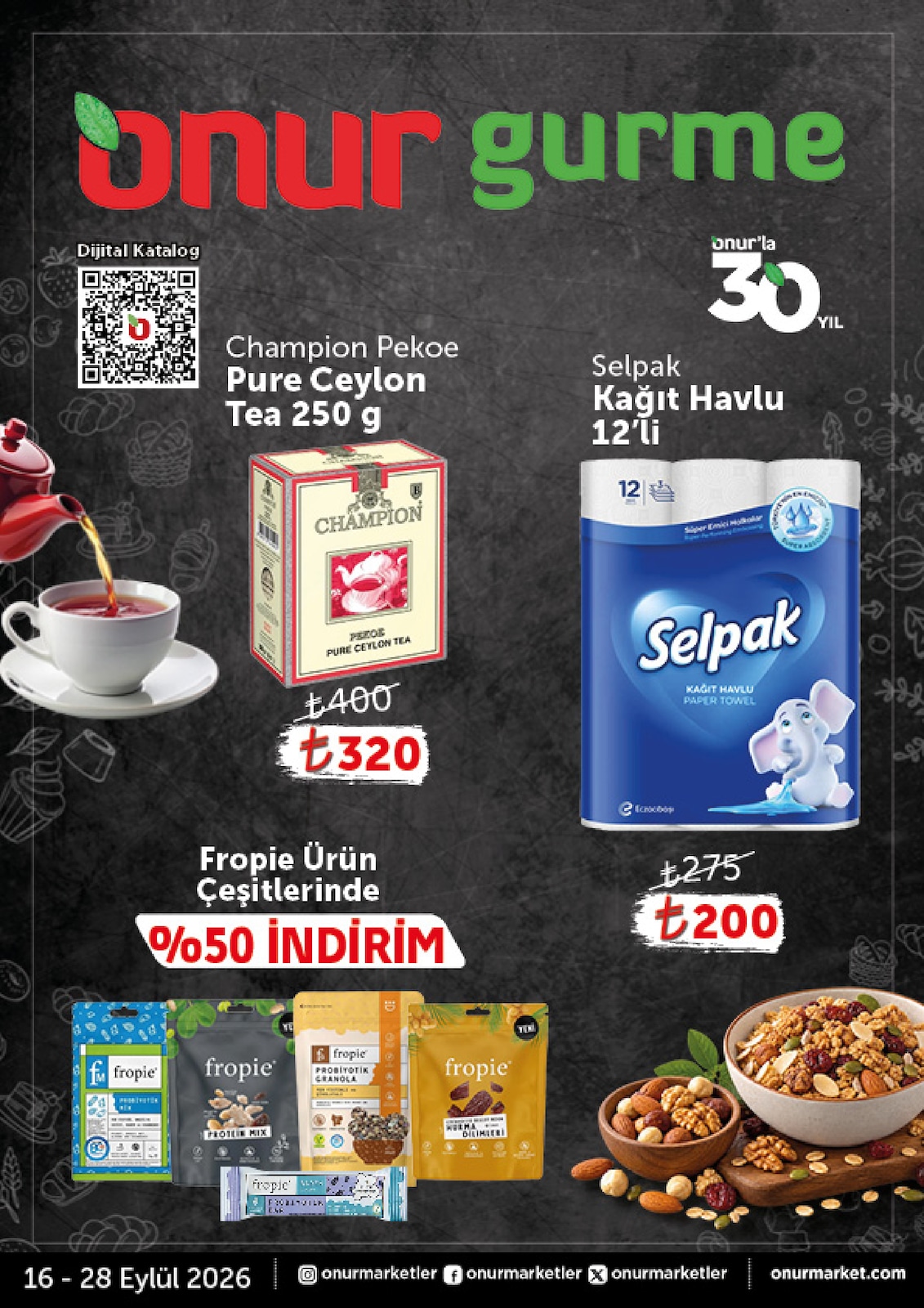 Onur Market 16 Eylül 2026 Gurme İndirim Broşürü