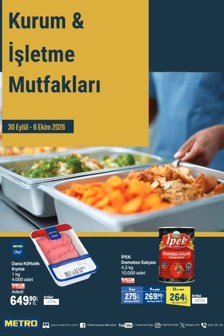 Metro - Kurum \u0026 İşletme Mutfakları Kataloğu