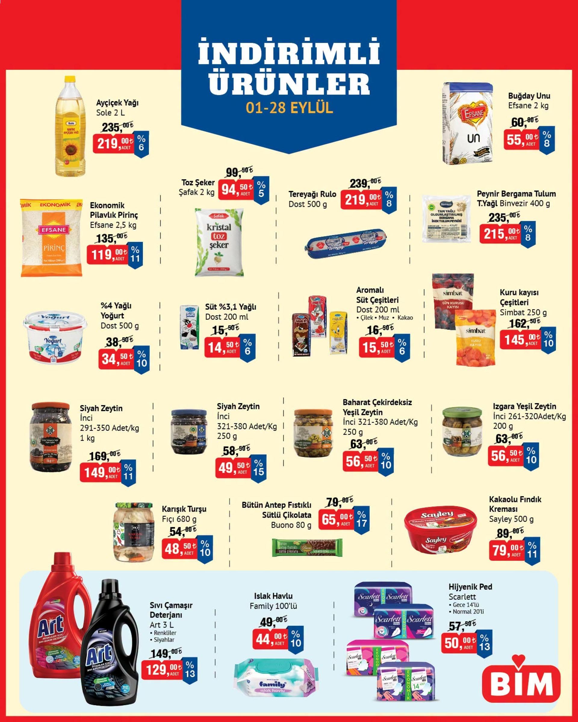 Bim 01 Eylül - 28 Eylül Broşürü