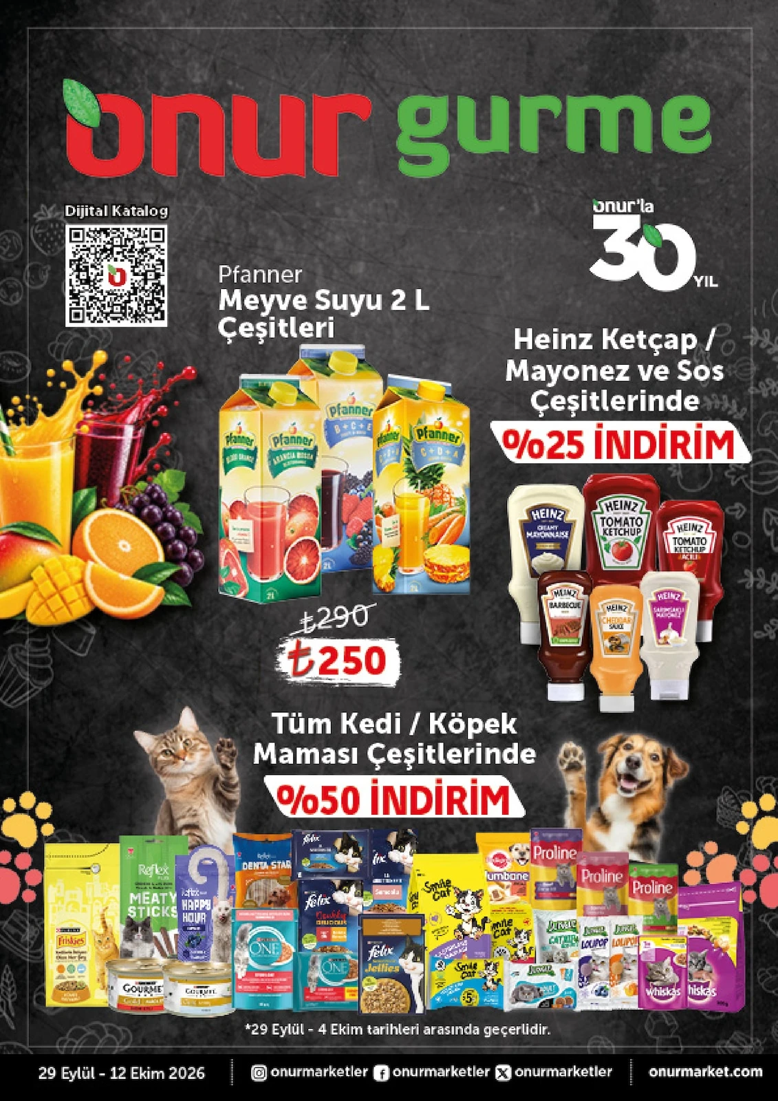 Onur Market - Gurme İndirim Broşürü 29 Eylül - 04 Ekim 2026