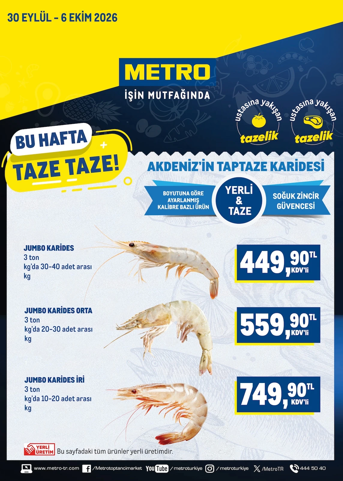 Metro - Taze Ürünler 30 Eylül - 06 Ekim 2026